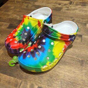 Tie Dye Crocs Size 9